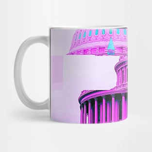 Washington DC Obelisk Washington Monument Capitol Building Glitch Art Mug